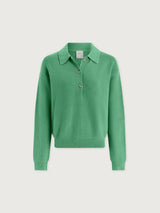 Varley Marlie Polo Knit Sweater - Green Spruce