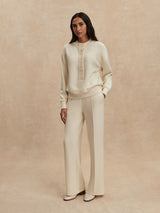 Varley Reena Button Front Sweat - Pristine