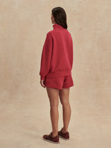 Varley Hawley Half Zip Sweat - Rich Raspberry