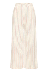 Ichi Linno Pant - Brown Stripe