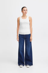 Ichi Zola Plain Vest - White
