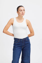 Ichi Zola Plain Vest - White