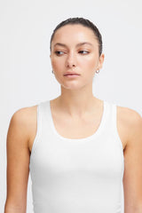 Ichi Zola Plain Vest - White