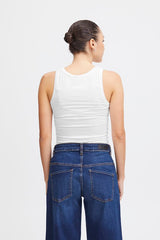 Ichi Zola Plain Vest - White